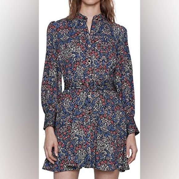 Zara Floral Belted Wrap Dress - size medium - Picture 3 of 6